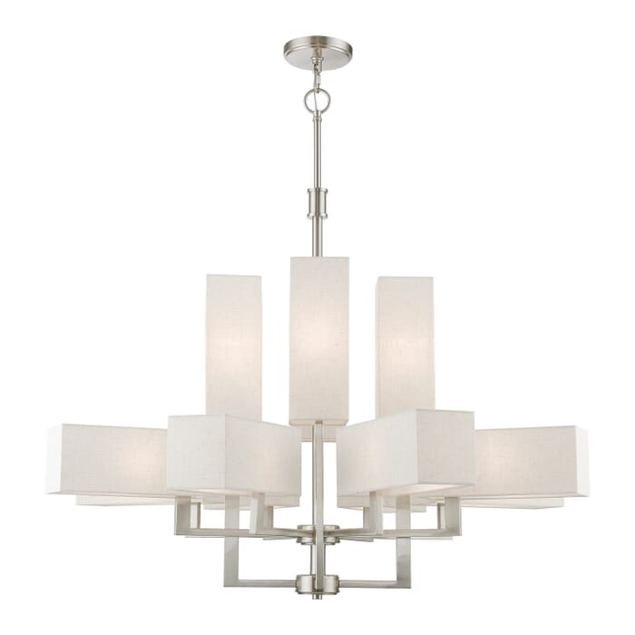 Rubix 12-Light Foyer Chandelier in Brushed Nickel Rubix 12-Light Foyer Chandelier in Brushed Nickel