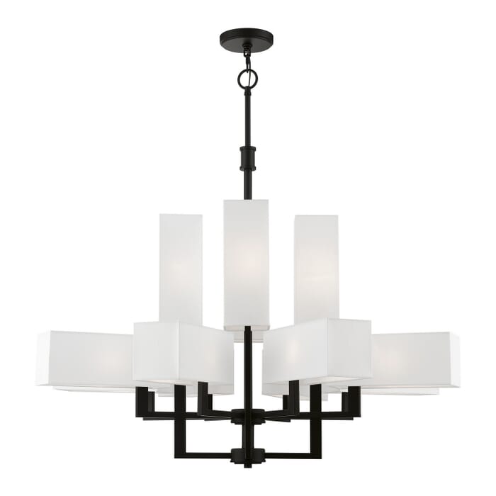 Rubix 12-Light Foyer Chandelier in Black Rubix 12-Light Foyer Chandelier in Black