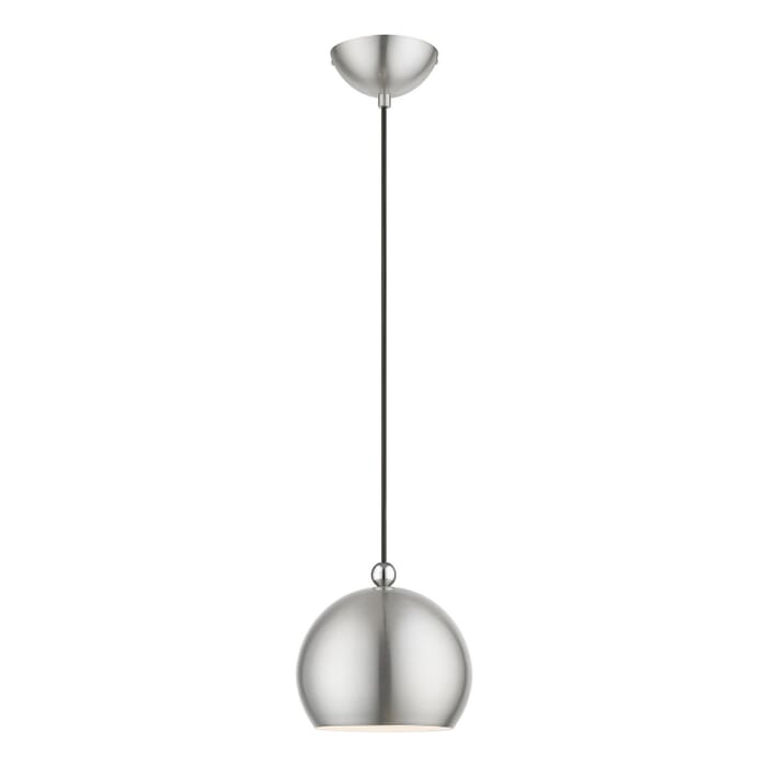 Stockton 1-Light Mini Pendant in Brushed Nickel w with Polished Chrome Stockton 1-Light Mini Pendant in Brushed Nickel w with Polished Chrome