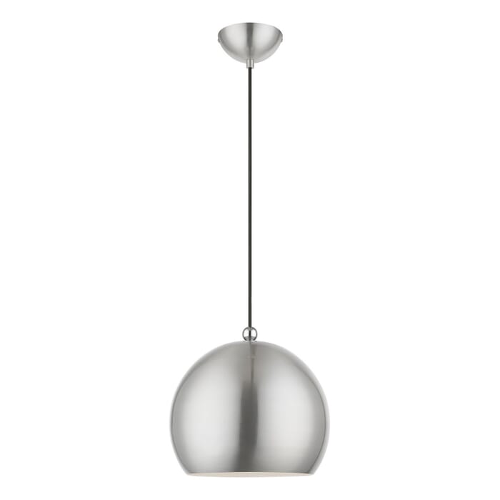 Stockton 1-Light Pendant in Brushed Nickel w with Polished Chrome Stockton 1-Light Pendant in Brushed Nickel w with Polished Chrome