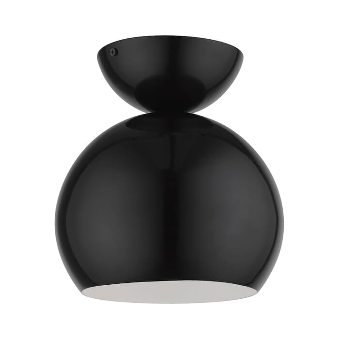 Stockton 1-Light Semi-Flush Mount in Shiny Black Stockton 1-Light Semi-Flush Mount in Shiny Black