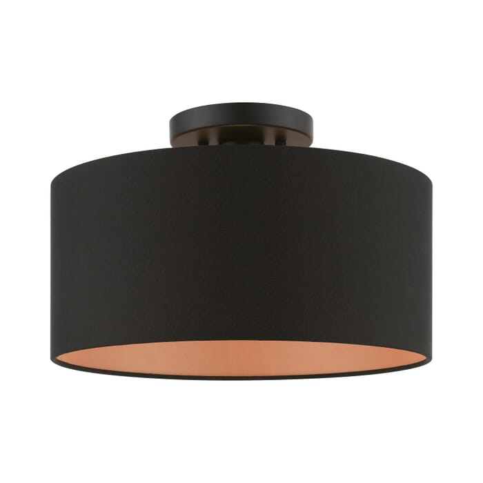 Sentosa 1-Light Semi-Flush Mount in Black Sentosa 1-Light Semi-Flush Mount in Black