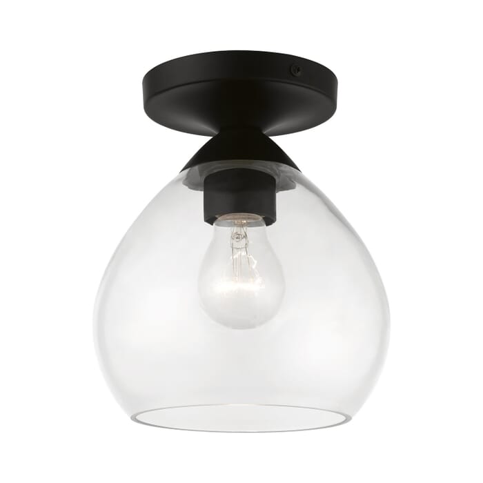 Catania 1-Light Semi-Flush Mount in Black Catania 1-Light Semi-Flush Mount in Black