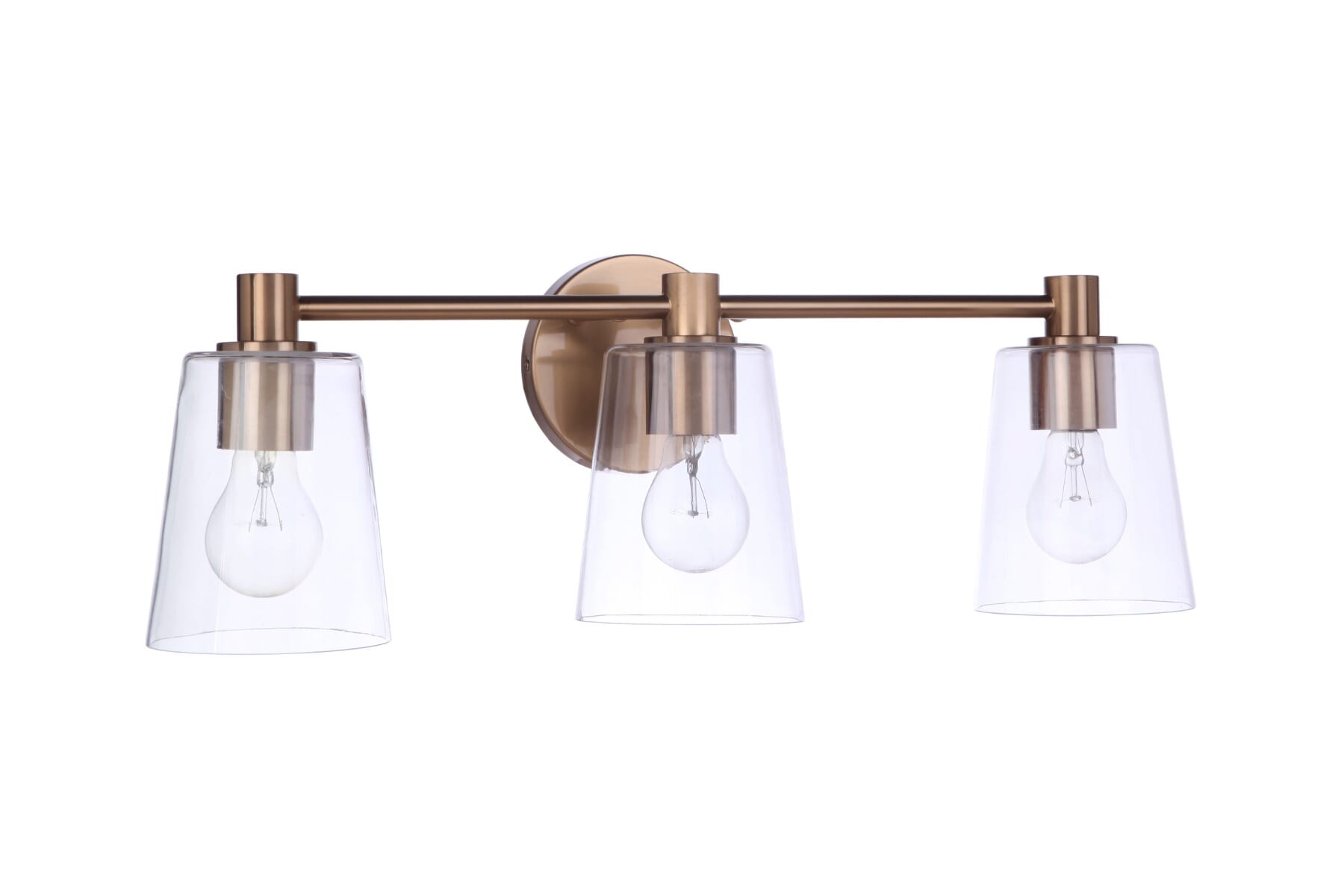 Craftmade Emilio 3-Light Bathroom Vanity Light in Satin Brass