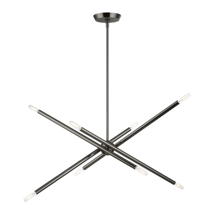 Soho 8-Light Linear Chandelier in Black Chrome Soho 8-Light Linear Chandelier in Black Chrome