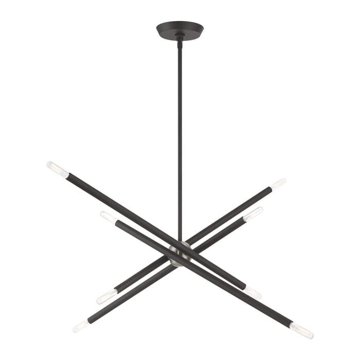 Soho 8-Light Linear Chandelier in Scandinavian Gray Soho 8-Light Linear Chandelier in Scandinavian Gray