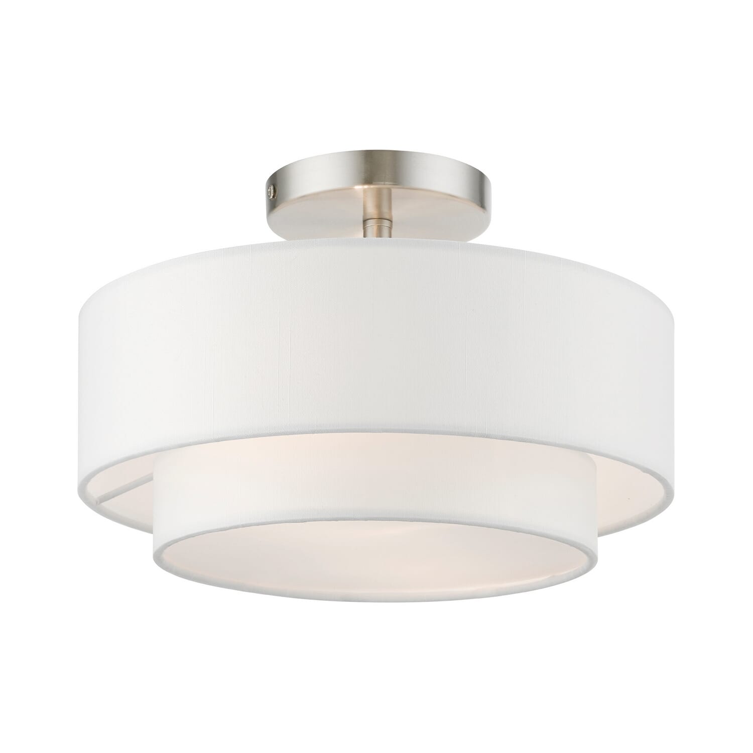 Meridian 2-Light Semi-Flush Mount in Brushed Nickel