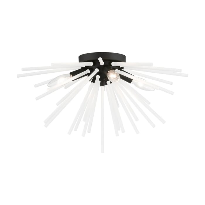 Uptown 4-Light Flush Mount in Black Uptown 4-Light Flush Mount in Black