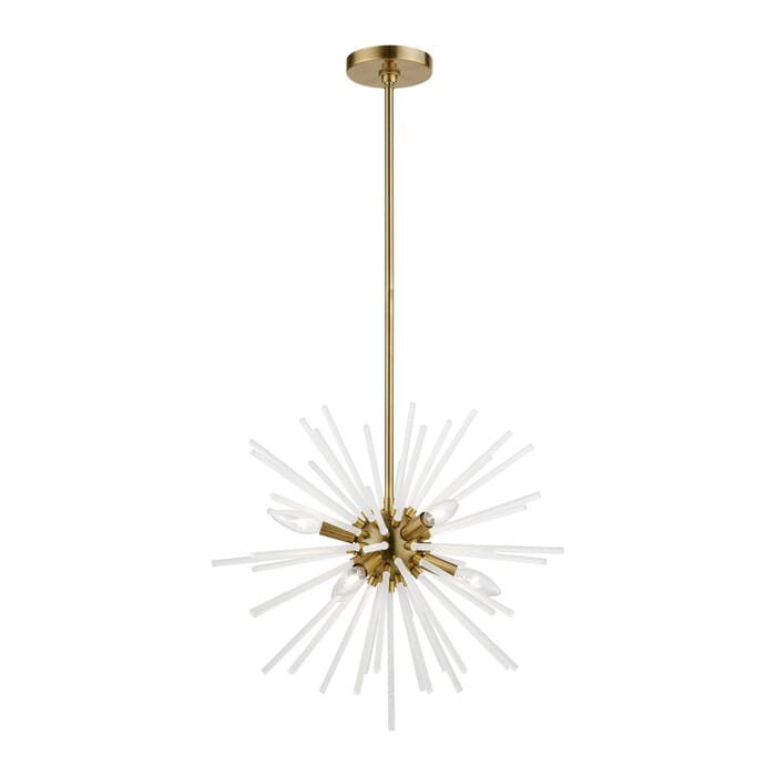 Uptown 6-Light Chandelier in Antique Brass Uptown 6-Light Chandelier in Antique Brass