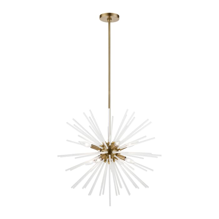 Uptown 8-Light Chandelier in Antique Brass Uptown 8-Light Chandelier in Antique Brass