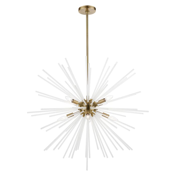 Uptown 8-Light Foyer Chandelier in Antique Brass Uptown 8-Light Foyer Chandelier in Antique Brass