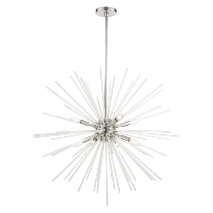 Uptown 8-Light Foyer Chandelier in Brushed Nickel Uptown 8-Light Foyer Chandelier in Brushed Nickel