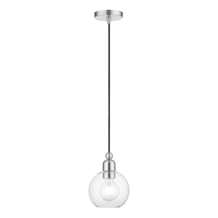 Downtown 1-Light Mini Pendant in Brushed Nickel Downtown 1-Light Mini Pendant in Brushed Nickel