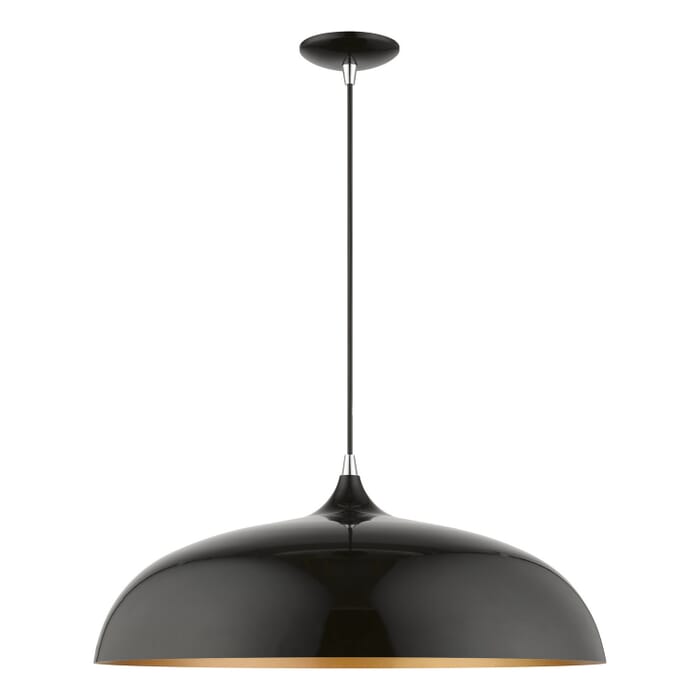 Amador 3-Light Pendant in Shiny Black w with Polished Chrome Amador 3-Light Pendant in Shiny Black w with Polished Chrome