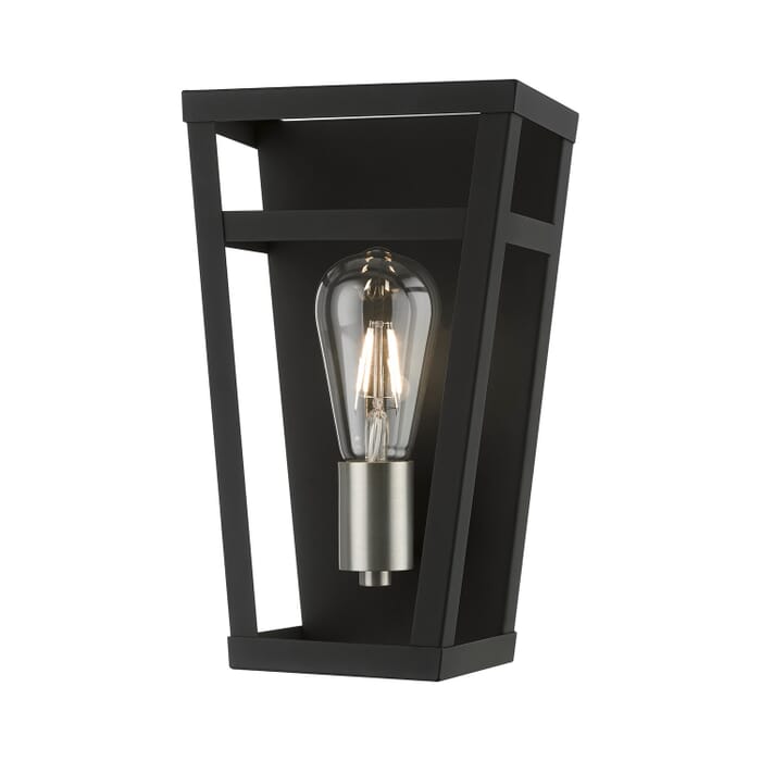 Schofield 1-Light Wall Sconce in Black w with Brushed Nickel Schofield 1-Light Wall Sconce in Black w with Brushed Nickel