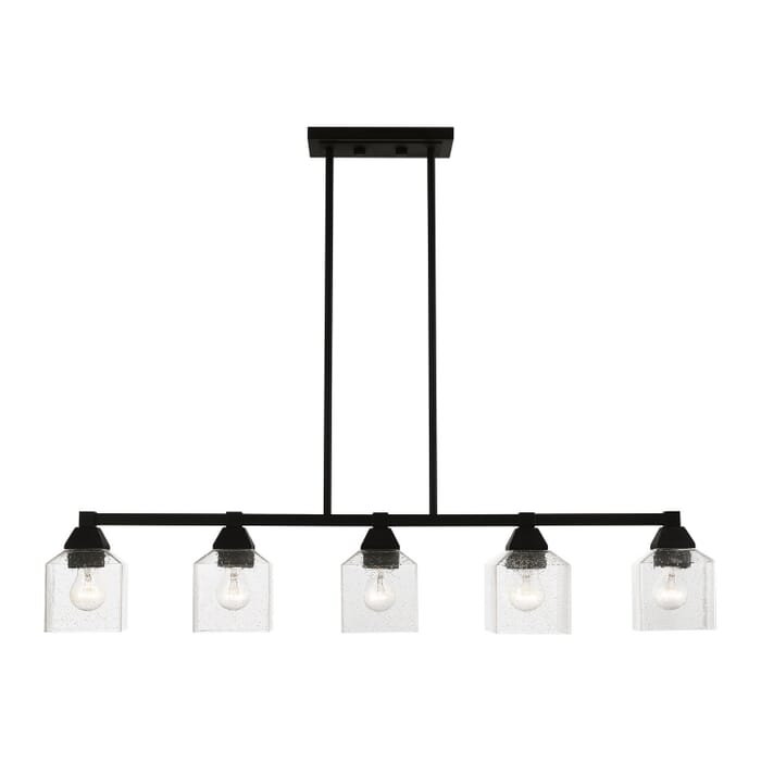Aragon 5-Light Linear Chandelier in Black Aragon 5-Light Linear Chandelier in Black