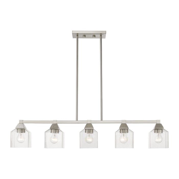Aragon 5-Light Linear Chandelier in Brushed Nickel Aragon 5-Light Linear Chandelier in Brushed Nickel