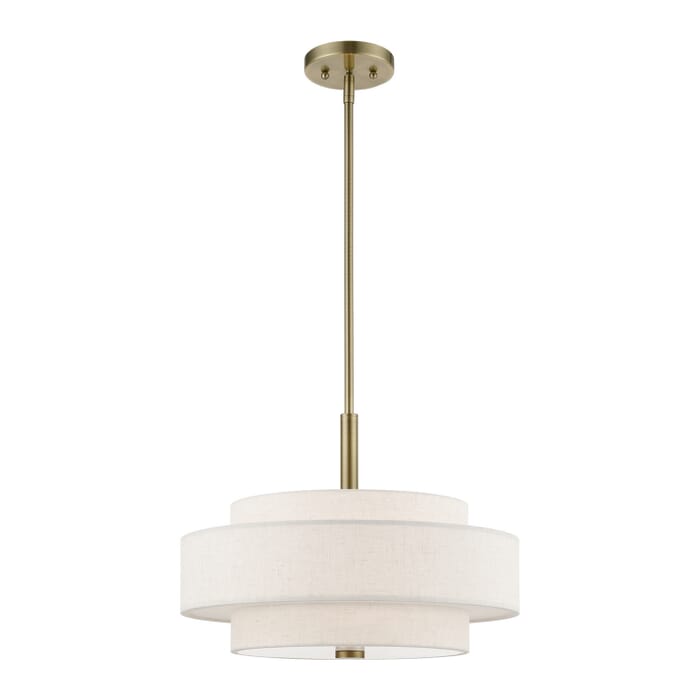 Monroe 4-Light Chandelier in Antique Brass Monroe 4-Light Chandelier in Antique Brass