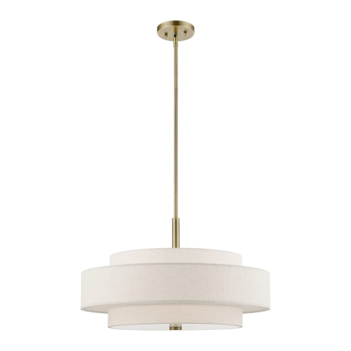 Monroe 5-Light Chandelier in Antique Brass Monroe 5-Light Chandelier in Antique Brass
