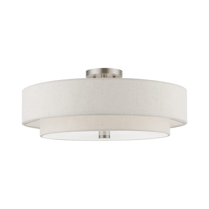 Meridian 5-Light Semi-Flush Mount in Brushed Nickel Meridian 5-Light Semi-Flush Mount in Brushed Nickel