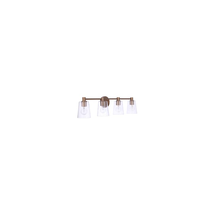 Craftmade Emilio 4-Light Bathroom Vanity Light in Satin Brass Craftmade Emilio 4-Light Bathroom Vanity Light in Satin Brass