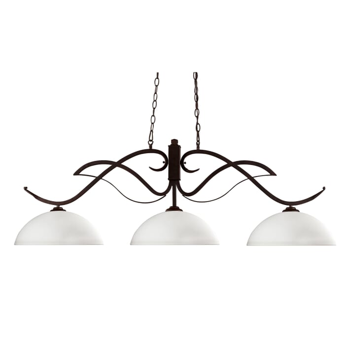Z-Lite Phoenix 3-Light Linear Pendant Light In Bronze Z-Lite Phoenix 3-Light Linear Pendant Light In Bronze