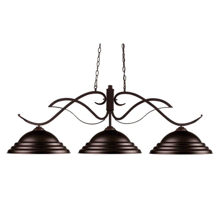 Z-Lite Phoenix 3-Light Linear Pendant Light In Bronze Z-Lite Phoenix 3-Light Linear Pendant Light In Bronze