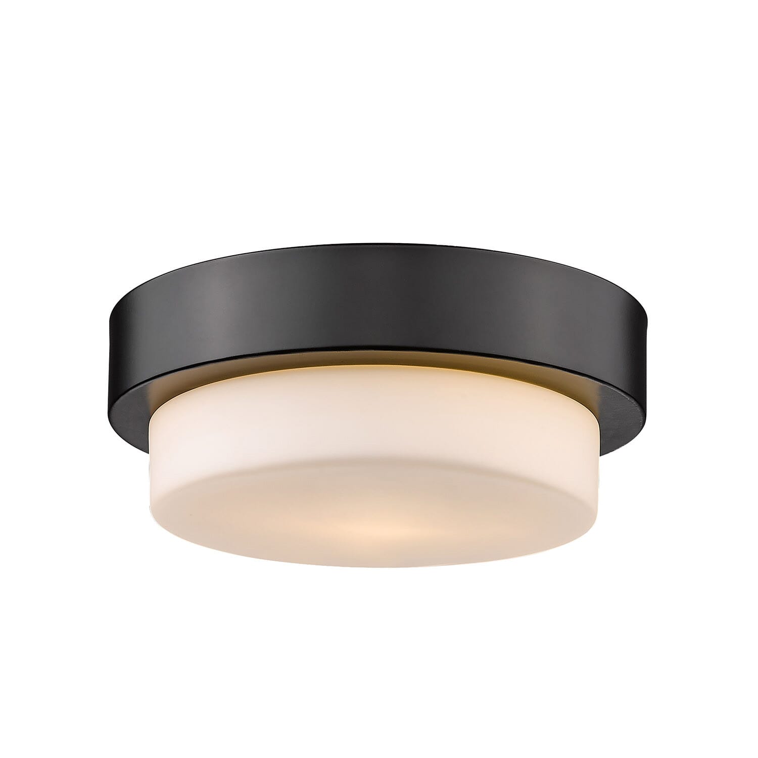 Matte Black One Light Flush Mount from the Multi-Family Collection