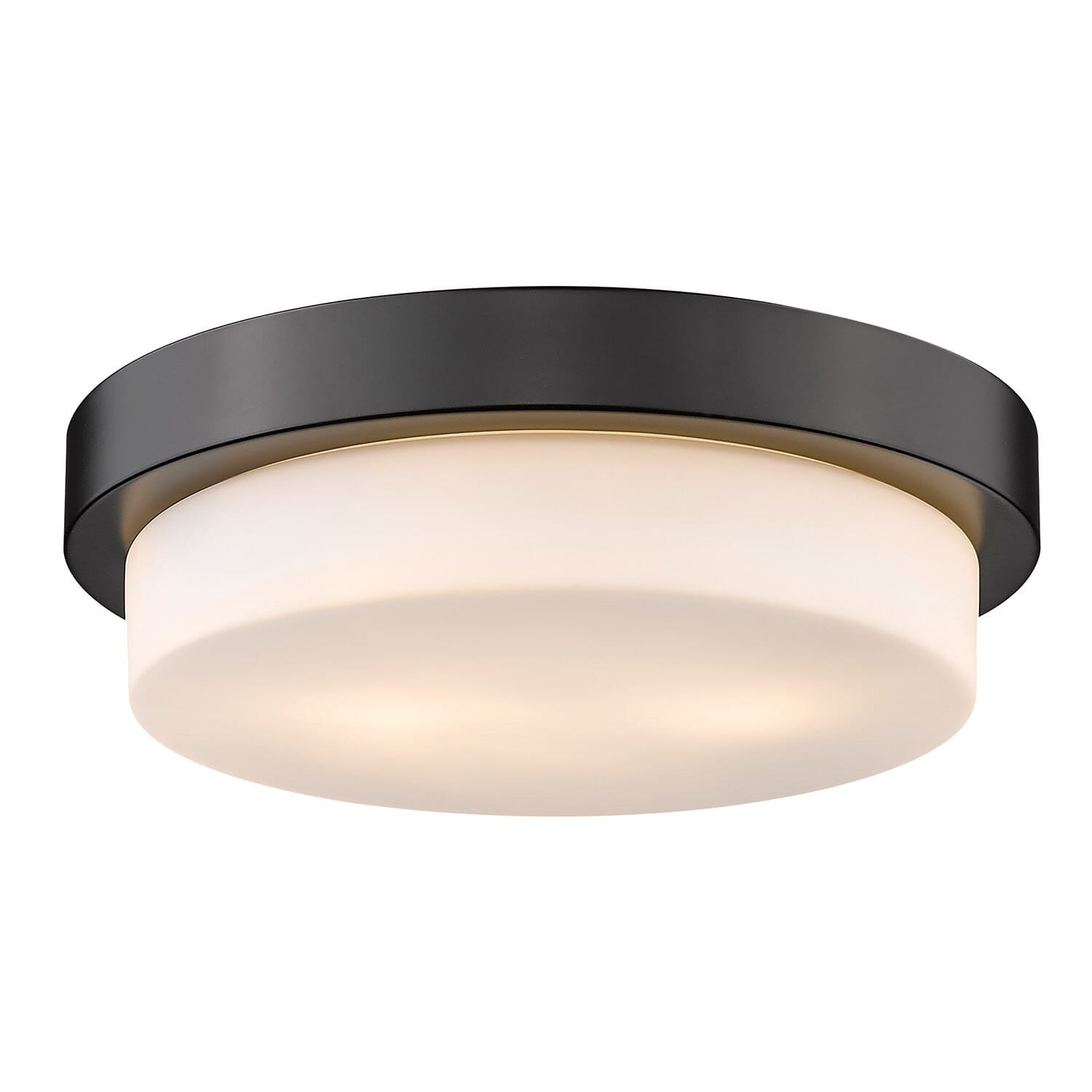 Matte Black Two Light Flush Mount from the Multi-Family Collection