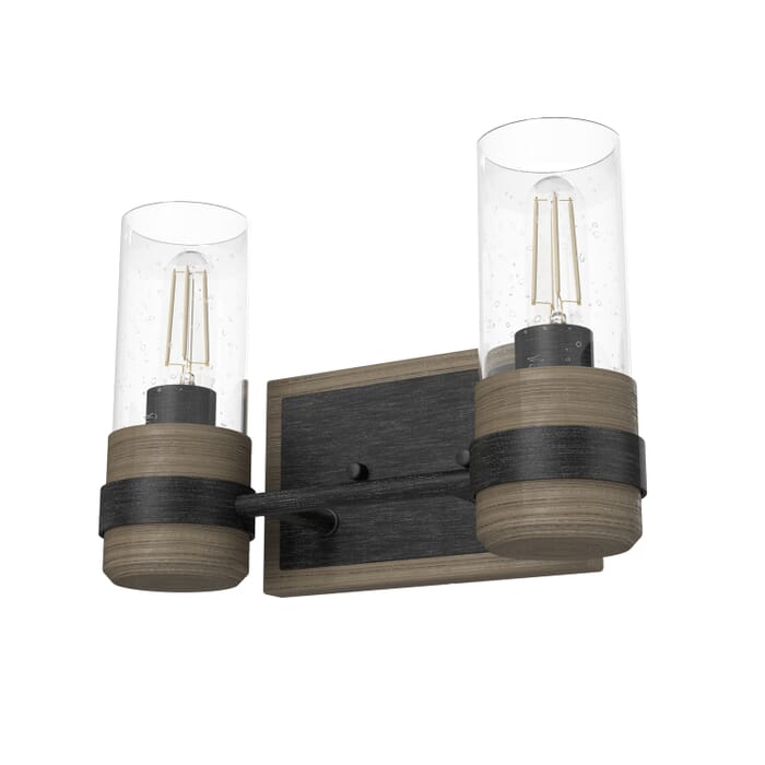 River Mill 2-Light 2 Light Bathroom Vanity Wall Light in Two-Tone River Mill 2-Light 2 Light Bathroom Vanity Wall Light in Two-Tone