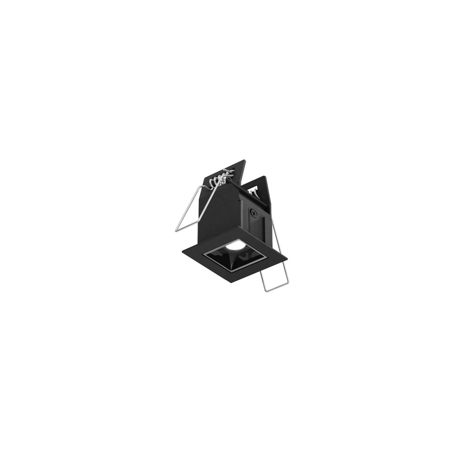 1-Light LED Recessed Down Light in Black