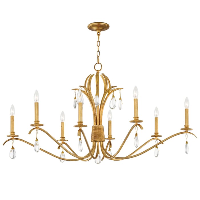 Eden 8-Light Chandelier in Charcoal Gold Leaf Eden 8-Light Chandelier in Charcoal Gold Leaf