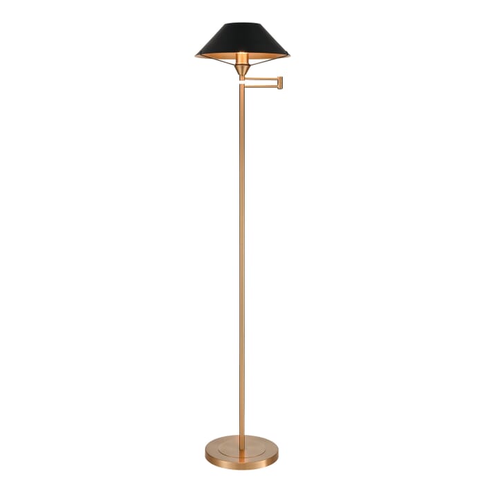 Arcadia 1-Light Floor Lamp in Aged Brass Arcadia 1-Light Floor Lamp in Aged Brass