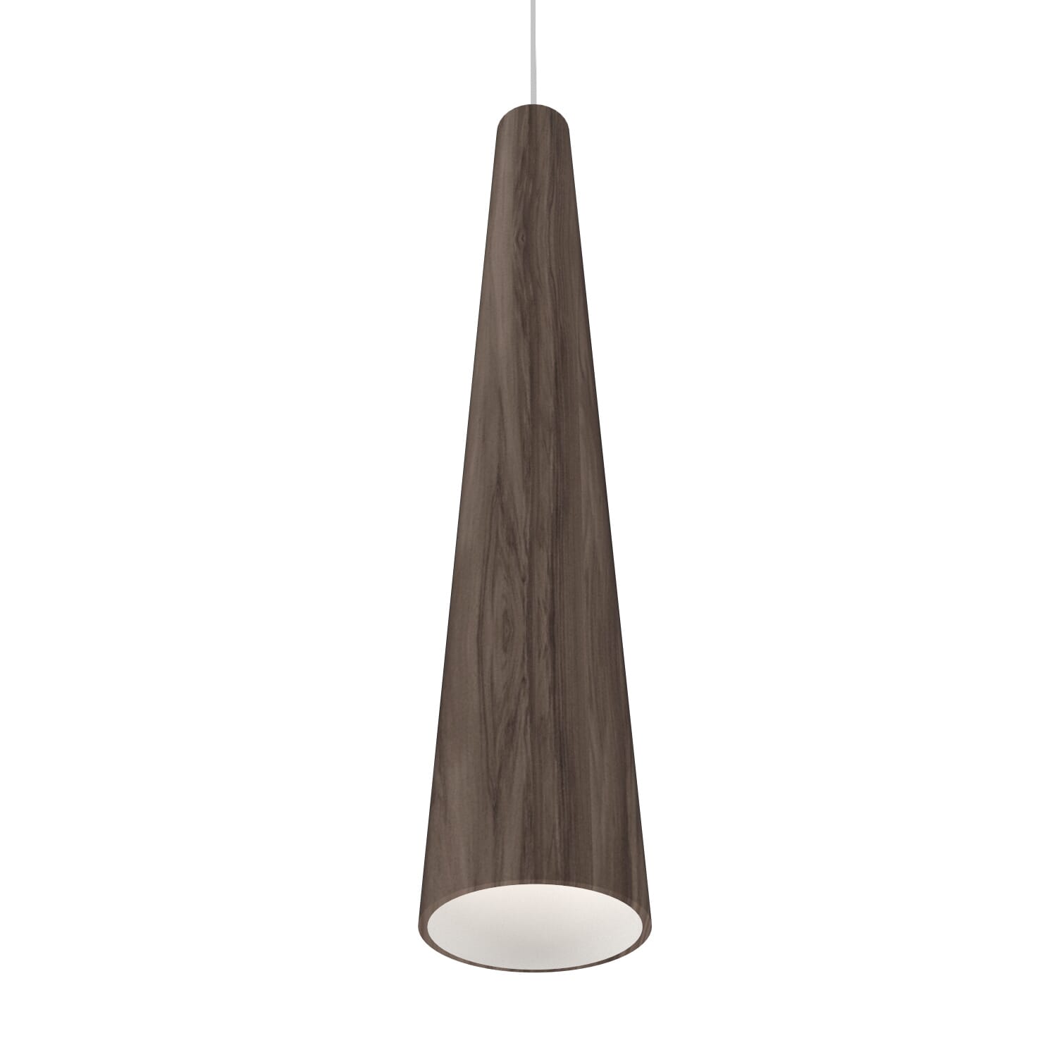 Conical 1-Light Pendant in American Walnut