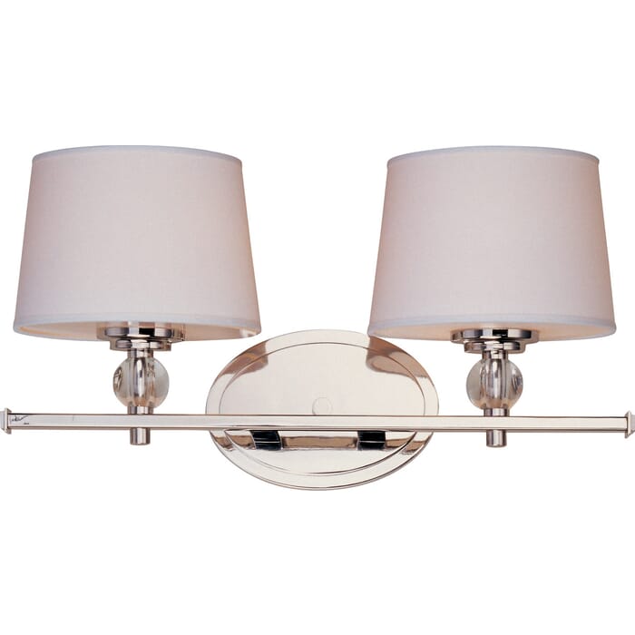 Maxim Lighting Rondo 2-Light Bathroom Vanity Light in Polished Nickel Maxim Lighting Rondo 2-Light Bathroom Vanity Light in Polished Nickel