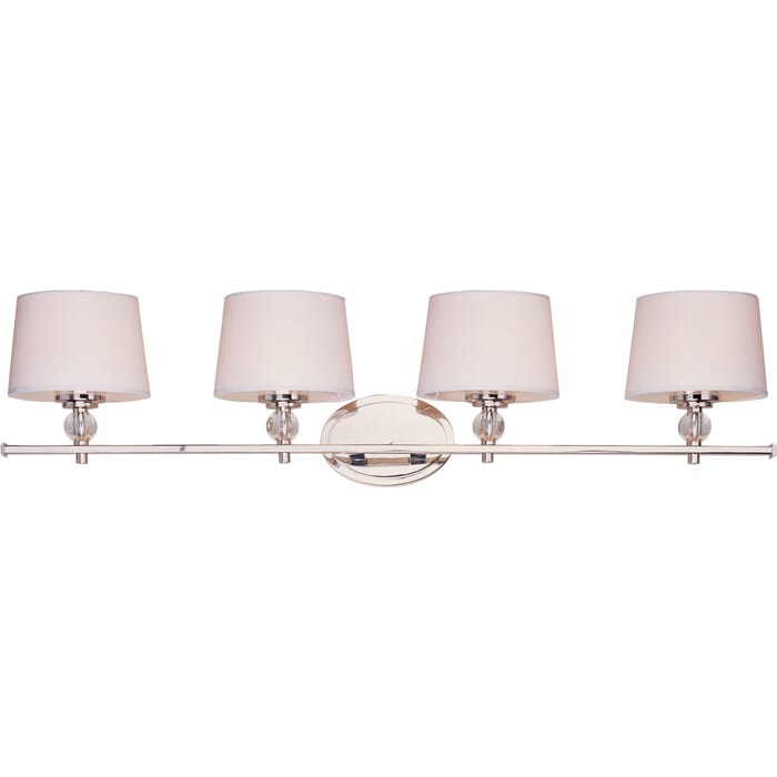 Maxim Lighting Rondo 4-Light Bathroom Vanity Light in Polished Nickel Maxim Lighting Rondo 4-Light Bathroom Vanity Light in Polished Nickel