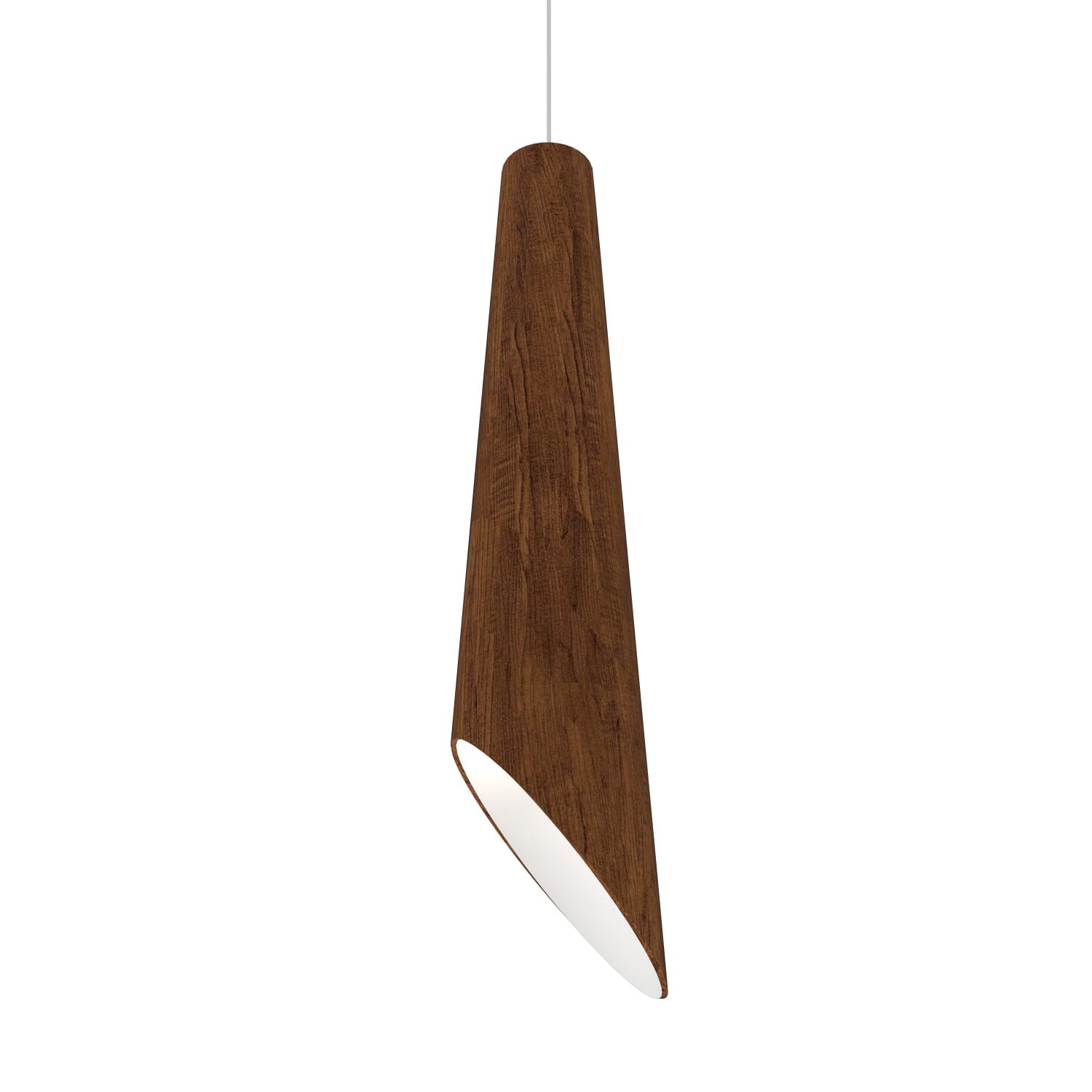 Conical 1-Light Pendant in Imbuia