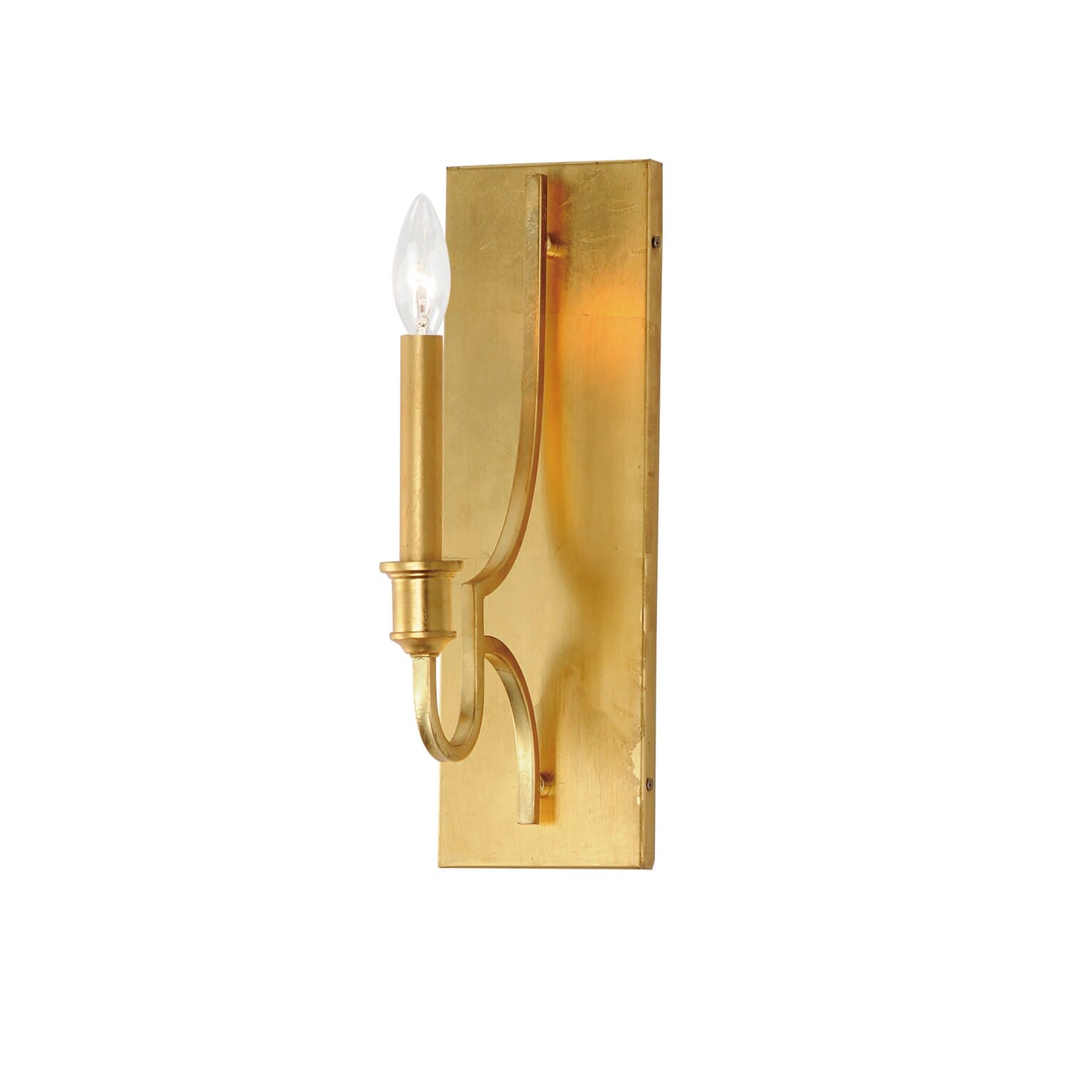 Gold Leaf One Light Wall Sconce from the Normandy Collection