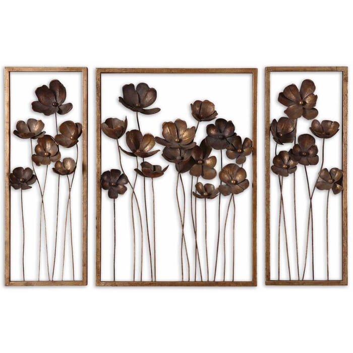 Uttermost Set of 3 Metal Tulips Wall Art Uttermost Set of 3 Metal Tulips Wall Art