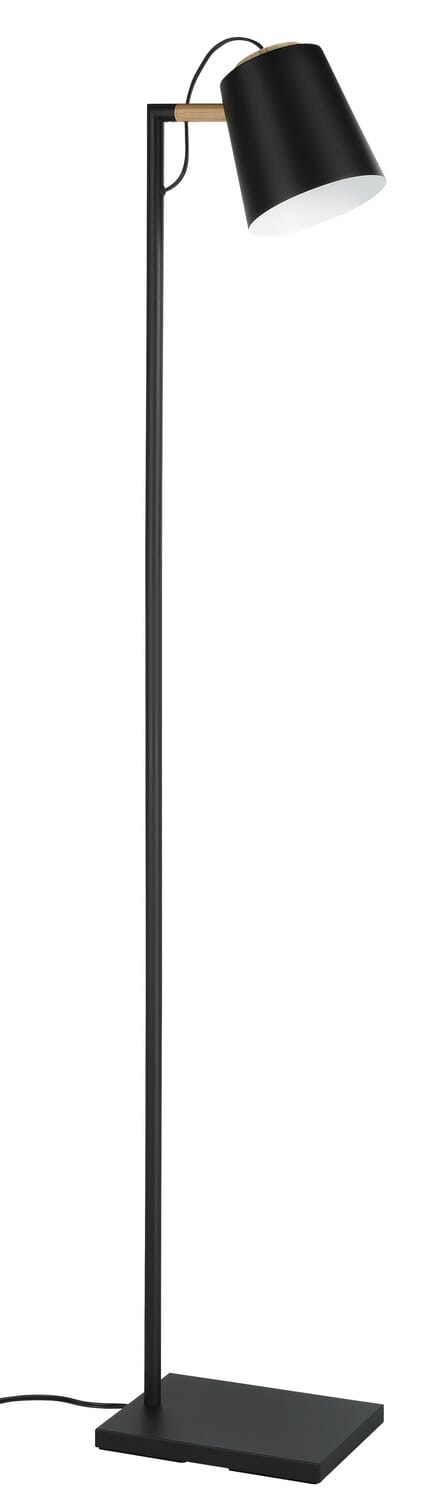 Lacey 1-Light Floor Lamp in Structured Black