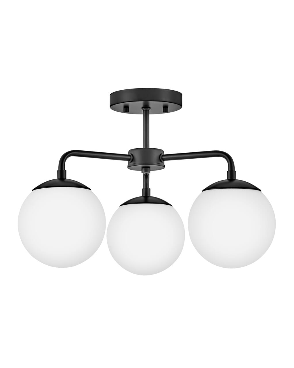 Julep 3-Light LED Semi-Flush Mount in Black
