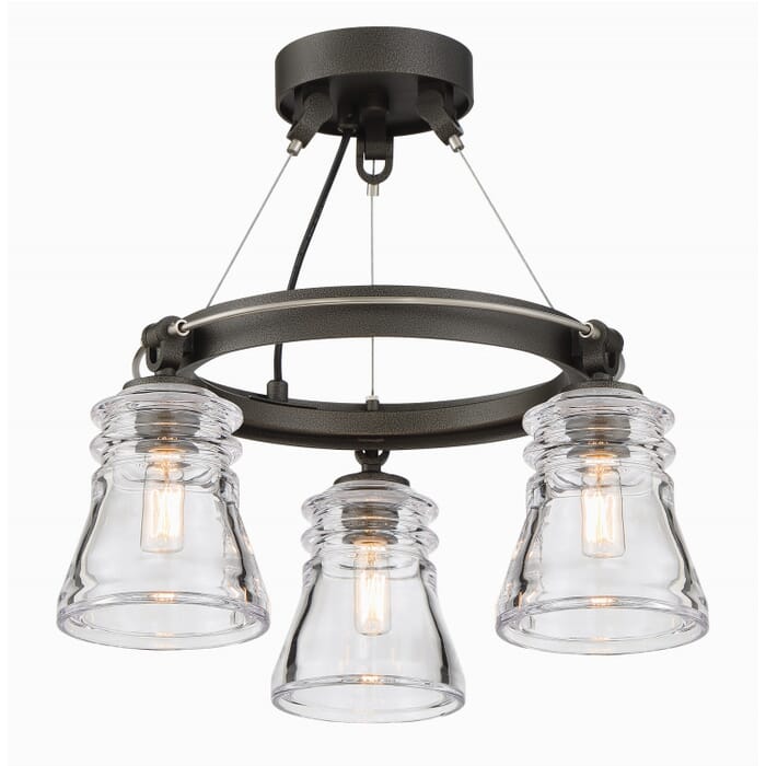 Three Light Semi Flush Mount Three Light Semi Flush Mount