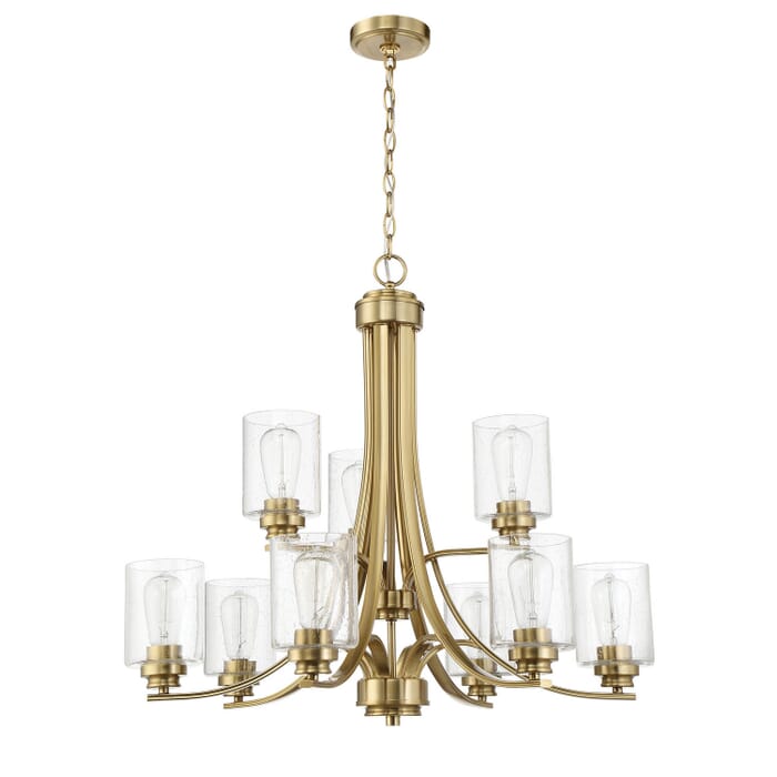 Bolden 9-Light Chandelier in Satin Brass Bolden 9-Light Chandelier in Satin Brass