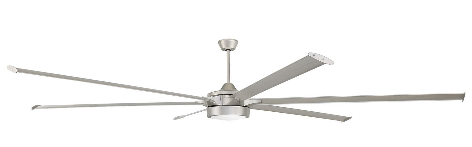 Prost 120 1-Light 120" Outdoor Ceiling Fan in Painted Nickel