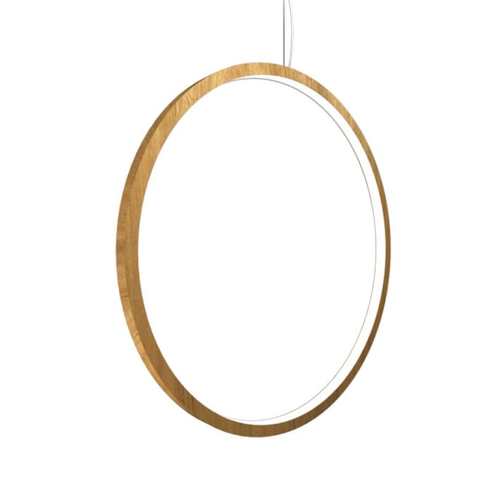 Frame LED Pendant in Louro Freijo Frame LED Pendant in Louro Freijo
