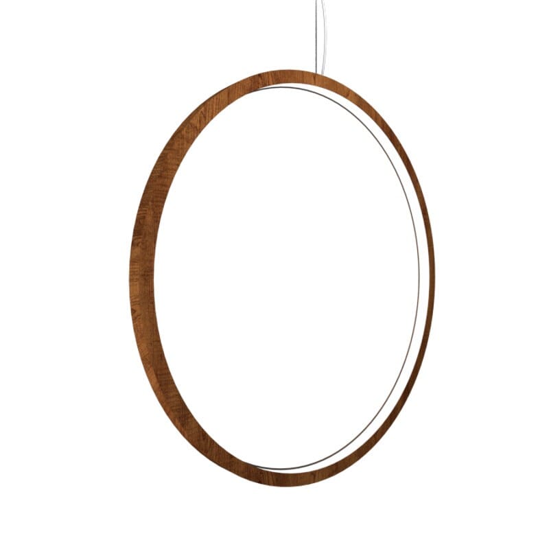 Conical LED Pendant in Imbuia