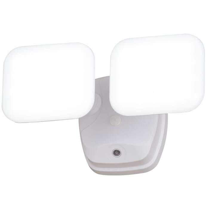 Theta 2-Light LED Outdoor Dusk to Dawn Flood Light in White Theta 2-Light LED Outdoor Dusk to Dawn Flood Light in White