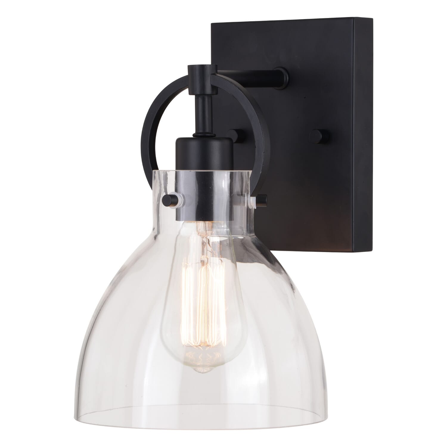 Ogden 1-Light Bathroom Vanity Light in Matte Black - LightsOnline.com