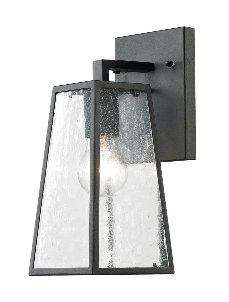 Osmond 1-Light Outdoor Wall lantern in Matte Black