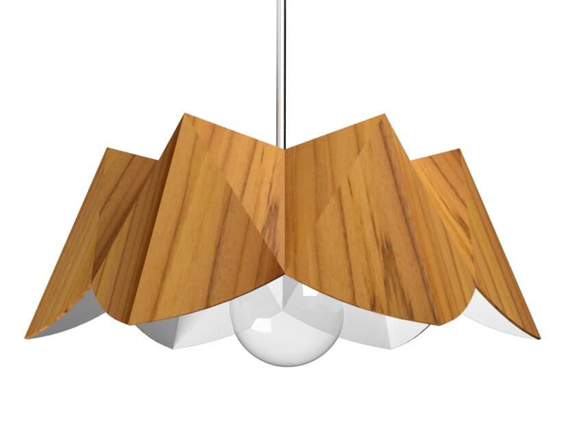 Physalis 1-Light Pendant in Teak
